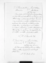 1 page written 30 Jul 1869 by William Nicholas Searancke in Alexandra to Dr Daniel Pollen in Auckland Region, from Inward letters - Daniel Pollen