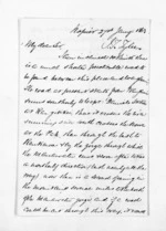5 pages written 27 Jan 1863 by an unknown author in Napier City, from Inward letters - Surnames, Tut - Tyl