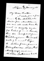 2 pages written 7 Jan 1861 by Alexander McLean in Napier City to Sir Donald McLean, from Inward family correspondence - Alexander McLean (brother)