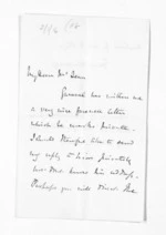 2 pages written 20 Aug 1861 by Sir Thomas Robert Gore Browne to Sir Donald McLean, from Inward and outward letters - Sir Thomas Gore Browne (Governor)