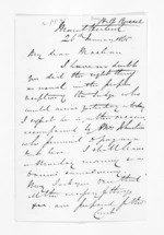 3 pages written 26 Jan 1865 by Henry Robert Russell to Sir Donald McLean, from Inward letters - H R Russell