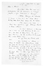 1 page written 4 Aug 1865 by Sir Donald McLean to John Williams Harris, from Superintendent, Hawkes Bay and Government Agent, East Coast - Papers