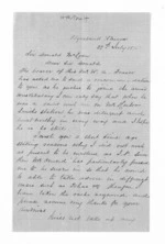 3 pages written 27 Jul 1875 by Hector Ross Duff in Wairoa to Sir Donald McLean, from Inward letters - Surnames, Duff