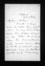 3 pages written 11 Oct 1869 by Canon Samuel Williams in Napier City to Sir Donald McLean, from Inward letters - Samuel Williams