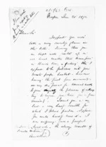 9 pages written 21 Jun 1872 by George Thomas Fannin in Napier City to Sir Donald McLean, from Inward letters - G T Fannin