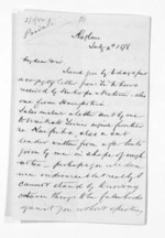 3 pages written 4 Jul 1876 by Robert Smelt Bush in Raglan to Sir Donald McLean in Wellington, from Inward letters - Robert S Bush