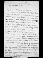 3 pages written 20 Dec 1860 by Alexander McLean in Maraekakaho to Sir Donald McLean, from Inward family correspondence - Alexander McLean (brother)