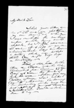 2 pages written 7 Dec 1853 by Robert Roger Strang to Sir Donald McLean, from Family correspondence - Robert Strang (father-in-law)