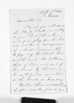 2 pages written 15 Apr 1865 by Thomas T Price to Sir Donald McLean, from Inward letters - Surnames, Pre - Pri