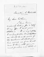2 pages written 6 Nov 1865 by Alfred Rowland Chetham Strode in Dunedin City to Sir Donald McLean, from Inward letters - Surnames, Str - Stu