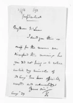 1 page written by Sir Thomas Robert Gore Browne to Sir Donald McLean, from Inward letters - Sir Thomas Gore Browne (Governor)