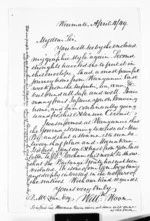 3 pages written 4 Apr 1849 by Rev William Woon in Waimate to Sir Donald McLean in Rangitikei District, from Inward letters - William Woon