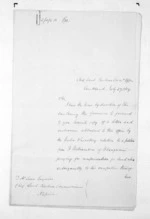 2 pages written 27 Jul 1859 by Thomas Henry Smith to Sir Donald McLean in Napier City, from Native Land Purchase Commissioner - Papers
