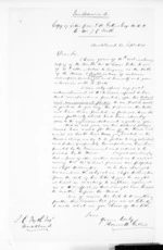 1 page written 12 Sep 1870 by Thomas Bannatyne Gillies in Auckland Region to Auckland Region, from Minister of Colonial Defence - Administration of colonial defence