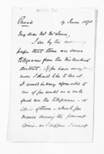 2 pages written 19 Jun 1873 by Sir James Fergusson in New Zealand to Sir Donald McLean, from Inward letters - Sir James Fergusson (Governor)