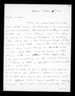 8 pages written 18 Oct 1870 by John Davies Ormond in Napier City to Sir Donald McLean, from Inward letters - J D Ormond
