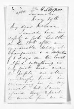 4 pages written by George Sisson Cooper in Taranaki Region to Sir Donald McLean, from Inward letters - George Sisson Cooper