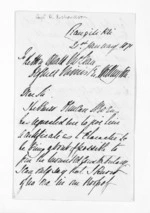 3 pages written 21 Jan 1871 by Captain Pennington James Richardson in Rangitikei District to Sir Donald McLean in Wellington, from Inward letters - Surnames, Ric - Ric