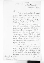 4 pages written 22 Oct 1846 by an unknown author in New Plymouth District, from Papers relating to land - Land claims and purchases of the New Zealand Company at Taranaki, Wanganui and in the Wairarapa