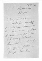 4 pages written by William John Warburton Hamilton in Lyttelton to Sir Donald McLean, from Inward letters - J W Hamilton