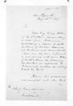 8 pages written 23 May 1857 by Henry Halse in New Plymouth District to Auckland City, from Native Land Purchase Commissioner - Papers
