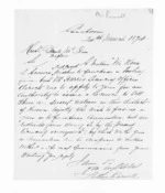 1 page written 24 Mar 1874 by Arthur Purnell in Gisborne to Sir Donald McLean in Napier City, from Inward letters - Surnames, Pul - Pym