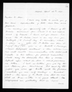 5 pages written 26 Apr 1870 by John Davies Ormond in Napier City to Sir Donald McLean, from Inward letters - J D Ormond