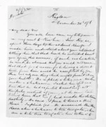 4 pages written 30 Dec 1876 by Robert Smelt Bush in Raglan to Sir Donald McLean in Napier City, from Inward letters - Robert S Bush