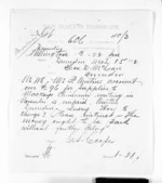 1 page written 15 Mar 1873 by George Sisson Cooper in Wellington City to Sir Donald McLean in Dunedin City, from Native Minister and Minister of Colonial Defence - Inward telegrams