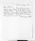 2 pages written 18 May 1865 by John Gibson Kinross in Napier City to Sir Donald McLean, from Inward letters -  John G Kinross