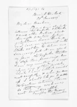 2 pages written 30 Jun 1859 by Henry Robert Russell in Herbert, Mount to Sir Donald McLean, from Inward letters - H R Russell