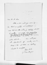 1 page written by Sir James Prendergast to Sir Donald McLean, from Inward letters - Surnames, Pre - Pri