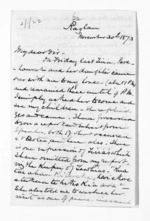 3 pages written 30 Nov 1873 by Robert Smelt Bush in Raglan to Sir Donald McLean in Wellington, from Inward letters - Robert S Bush