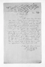 1 page written 21 Nov 1863 by Charles Kingsford Jeffs in Wellington to Sir Donald McLean in Hawke's Bay Region, from Inward letters - Surnames, Jar - Joh