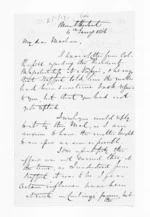 2 pages written 4 Jan 1866 by Henry Robert Russell in Herbert, Mount to Sir Donald McLean, from Inward letters - H R Russell