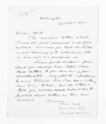 2 pages written 29 Oct 1870 by Sir Donald McLean in Wellington City to Sir John Hall, from Inward letters -  Sir John Hall