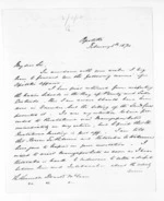 4 pages written 5 Feb 1874 by Herbert William Brabant in Opotiki to Sir Donald McLean, from Inward letters - H W Brabant