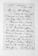 3 pages written 14 Dec 1860 by Sir William Martin to Sir Donald McLean, from Inward letters - Sir William Martin
