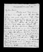3 pages written 25 Mar 1863 by Archibald John McLean in Maraekakaho to Sir Donald McLean, from Inward family correspondence - Archibald John McLean (brother)
