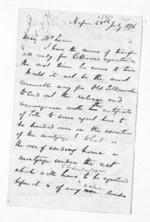 3 pages written 28 Jul 1876 by J W Carlile in Napier City to Sir Donald McLean, from Inward letters - Surnames, Cam - Car