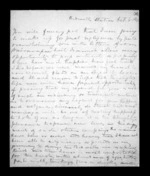 8 pages written 6 Oct 1851 by Sir Donald McLean to Susan Douglas McLean, from Inward family correspondence - Susan McLean (wife)