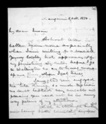 4 pages written 5 Oct 1850 by Sir Donald McLean in Wanganui District to Susan Douglas McLean, from Inward and outward family correspondence - Susan McLean (wife)