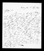 3 pages written 2 May 1849 by Robert Roger Strang in Wellington to Sir Donald McLean, from Family correspondence - Robert Strang (father-in-law)