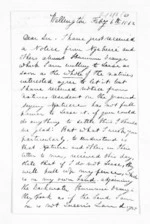 2 pages written 6 Feb 1862 by Charles Rooking Carter in Wellington to Sir Donald McLean, from Inward letters -  Surnames, Car