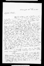 5 pages written 26 Mar 1851 by Robert Roger Strang in Wellington to Sir Donald McLean, from Family correspondence - Robert Strang (father-in-law)