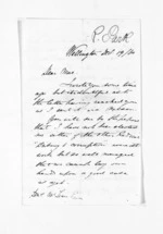 5 pages written 19 Dec 1860 by Robert Park in Wellington to Sir Donald McLean, from Inward letters - Surnames, Pal - Par