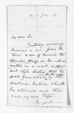 3 pages written 11 Feb 1846 by Sir Donald McLean to Henry King, from Inward letters -  Henry King