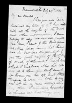 8 pages written 29 Jul 1861 by an unknown author in Maraekakaho to Sir Donald McLean, from Inward family correspondence - Archibald John McLean (brother)