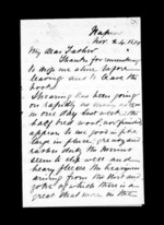 7 pages written 24 Nov 1874 by Sir Robert Donald Douglas Maclean in Napier City to Sir Donald McLean, from Inward family correspondence - Douglas Maclean (son)