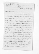 5 pages written 3 Oct 1876 by Robert Smelt Bush in Raglan to Sir Donald McLean in Wellington, from Inward letters - Robert S Bush